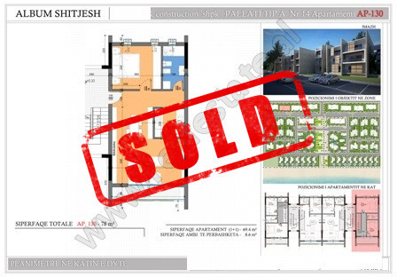 Two bedroom apartment for sale in Hamallaj in Lalzit Bay, Albania (GLS-818-3E)
